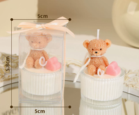 Bougie d'aromathérapie artisanale en cire de soja, décorative avec nœud en ruban, dans une boîte transparente, idéale pour les fêtes prénuptiales – Se vend comme des petits pains.