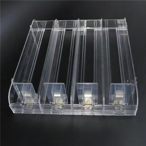 Sistema empujador de botellas, divisor de estante de plástico automático personalizable, empujador ajustable, estante de exhibición acrílico, empujador de estante - Product Image 3