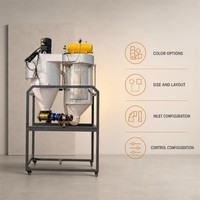 Système de contrôle de la poussière industriel portable avec séparation cyclonique et nettoyage automatique par impulsions, filtre à cartouche cyclonique