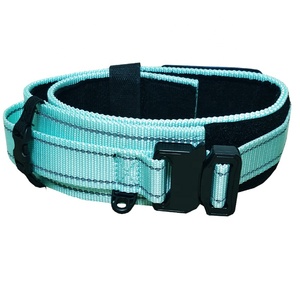 Kalung anjing taktis latihan tebal nilon hijau <span class=keywords><strong>Teal</strong></span> lapisan ganda kustom - Product Image 1
