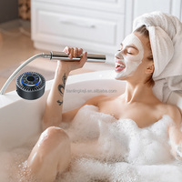 S Top vente IPX7 haut-parleur de douche étanche avec horloge, spectacle de lumière, affichage numérique LED, microphone intégré Radio FM, ventouse