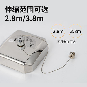 Corde à <span class=keywords><strong>linge</strong></span> d'intérieur en nylon sans poinçon réglable murale en acier inoxydable pour sèche-<span class=keywords><strong>linge</strong></span> invisibilité corde à <span class=keywords><strong>linge</strong></span> rétractable - Product Image 3