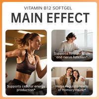 YTBIO Méthylcobalamine Vitamine B12 Gélules Molles 1000mcg Haute Puissance Soutien Énergétique Marque Privée OEM