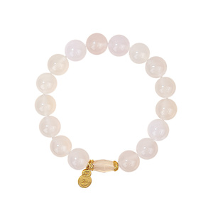 Pulsera de cuentas de jade, oro y plata, elegante y versátil, diseño de regalo, estilo budista religioso, joyería única chapada en oro - Product Image 6