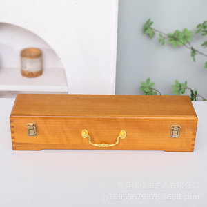 Caja de Madera Maciza para Caligrafía y Pintura, Rectangular, de Madera de Alcanfor, con Forro de Terciopelo, para Guardar Pergaminos y Obras de Arte - Product Image 4