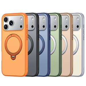 เคสโทรศัพท์แม่เหล็กสีสันสดใสแบบฝ้า <span class=keywords><strong>รู</strong></span>ใหญ่ พร้อมที่ยึดแม่เหล็ก ป้องกันการกระแทก สำหรับ <span class=keywords><strong>iPhone</strong></span> 17 Pro Max 16 15 ขั้นต่ำสั่งซื้อ 500 ชิ้น - Product Image 3