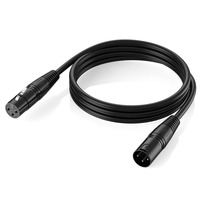 Câble audio équilibré HITEC HTP13250 XLR mâle-femelle avec conducteur en cuivre sans oxygène et feuille de PVC pour microphone/haut-parleur/alimentation de scène