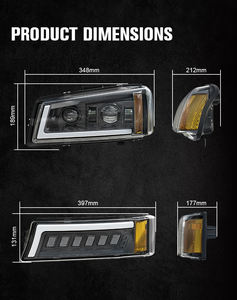 MS-CHHD0306 मोर्सन ने 2500 एचडी सिल्वरवाडो 3500 क्लासिक हाई/लो बीम लाइट एक्सेसरीज़ के लिए हेडलाइट का नेतृत्व किया 1500 - Product Image 2