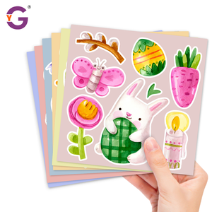 Autocollants personnalisés colorés découpés à la forme pour décorer l'ordinateur portable, le téléphone et les gobelets, avec support en carton et emballage en sachets OPP - Product Image 2