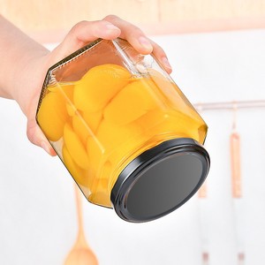 Lục Giác Lọ Thủy Tinh Cho Dưa Chua Mật Ong Ớt Mứt Mứt Lưu Trữ 100Ml Đến 500Ml Công Suất Thực Phẩm Lưu Trữ Và Bao Bì Bìa - Product Image 3