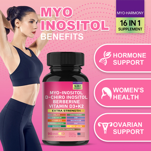 อาหารเสริม OEM Myo-Harmony 16 in 1 ไมโอ-อิโนซิทอล ดี-ไคโร อิโนซิทอล เบอร์เบอรีน วิตามินดี3 เค2 แบบแคปซูล 90 เม็ด - Product Image 2