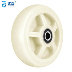 Heavy Duty 4/5/6/8 Zoll hoch tragende Nylon rollen Pritschen wagen Riemens ch eiben wagen Anhänger Industrielles fest schwenkbares Brems rad - Product Image 5