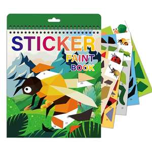 <b>Puzzle</b> Book Craft Art by Number Ocean Animals 4Pcs Sticker Paint Books for Kids - Product Image 3