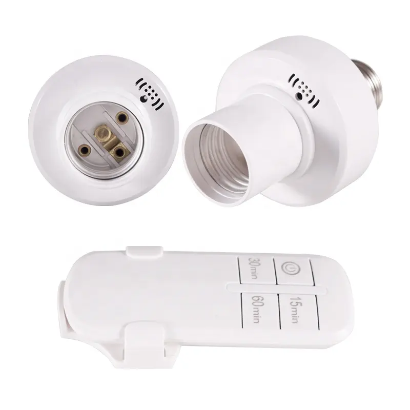 220V Wireless Remote Control Switch E27 Screw Light Base ON/Off Timer Switch Socket E27 lamp holder For LED Lamp Bulb Smart Home