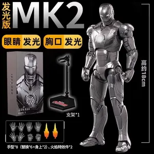 Marvel War Machine MK1 à MK43 Modèle Articulé Lumineux Iron Hulkbuster Armor Whiplash Titanium <span class=keywords><strong>King</strong></span> Cadeau Nouvel An Anniversaire - Product Image 3