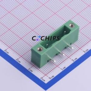 KF2EDGRM-7.62-3P Plug-in Terminal Block Bent Lead Through Hole,P=7.62mm Board-to-Board / Socket Closed Screw Fixing 1x3P 7.62mm - Product Image 1