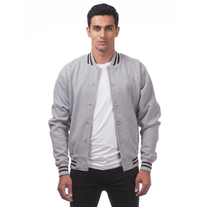 Veste universitaire en molleton pour homme à manches longues avec logo personnalisé, en vente, dernier design 2025, veste universitaire en molleton pour homme, service OEM - Product Image 1
