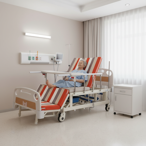 Lit <span class=keywords><strong>de</strong></span> soins infirmiers multifonctionnel manuel LC-QQ1 lit d'hôpital multifonctionnel rééducation aux soins intensifs pour la <span class=keywords><strong>maison</strong></span> et les milieux médicaux - Product Image 2