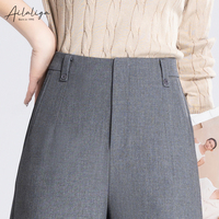 Damenhosen mit Hoher Taille aus Kubanischem Twill mit Weitem Bein für Formelle Geschäftsanlässe und Pendeln, für Maßanfertigung OEM Fabrik Großhandel