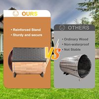 Sauna extérieur en bois de cèdre à 6 places, design moderne, bois de pruche traité thermiquement avec fonction de vapeur humide pour une utilisation en matière de santé