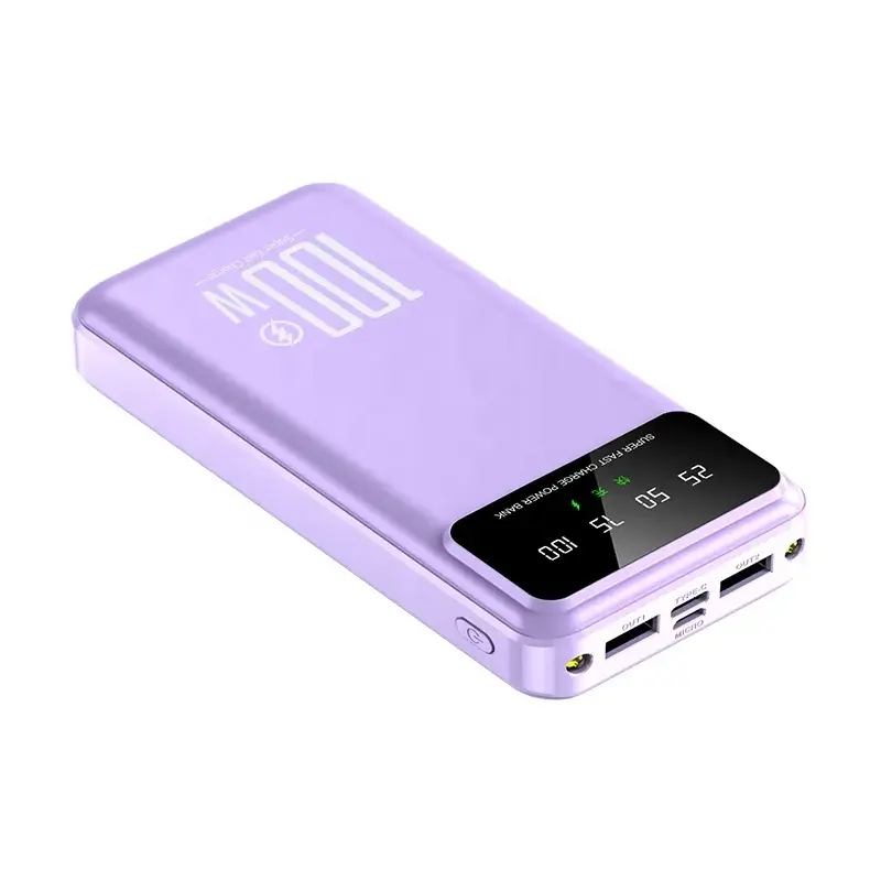 Sạc Nhanh 100W Sạc Dự Phòng 20000MAh Pin Ngoài Tích Hợp Cho Máy Tính Xách Tay Sạc Dự Phòng Điện Thoại Di Động Mini 10000MAh Qunhui Cầm Tay