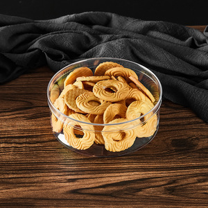 Boîte ronde transparente en plastique avec couvercle, étui de rangement polyvalent pour collations, pâtisseries, cadeaux, emballage de présentation - Product Image 2
