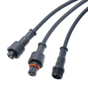 M12 Waterproof Cable Connector 2 3 4 5 Core Male Female Plug In Outdoor LED <b>Lighting</b> PVC <b>Shell</b> - Product Image 2