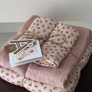 Colorido burbuja estilo Instagram estilo fresco doble capa Algodón puro edredón lavado hilo arrugado ropa <span class=keywords><strong>de</strong></span> cama <span class=keywords><strong>de</strong></span> cuatro piezas bebés - Product Image 6