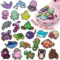 Nouveauté : Décorations de chaussures animaux marins – Breloques personnalisées Vache, Canard, Ours, Ver, Araignée pour lacets de chaussures