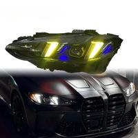 Faros Delanteros para BMW Serie 4 21-25 G22 G82 G80 G26, Conjunto de Faros Amarillos y Blancos, Versión Modificada Shadow