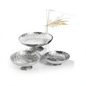 Ensemble de 3 bols à nourriture en aluminium, design moderne, différentes tailles, pour collations et desserts, best-seller - Product Image 2