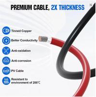 Connecteur d'alimentation CC M8 30CM 12AWG bipolaire pour chariot élévateur, chargeur conducteur haute intensité pour batterie de voiture, câble Anderson vers borne de borne