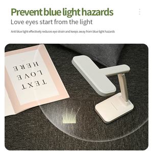 Lámpara de Lectura Moderna de Lujo con USB para el Hogar, 3 Colores, Luz LED de Estudio con Intensidad Graduable, Lámpara de Escritorio Recargable Blanca para Oficina - Product Image 6