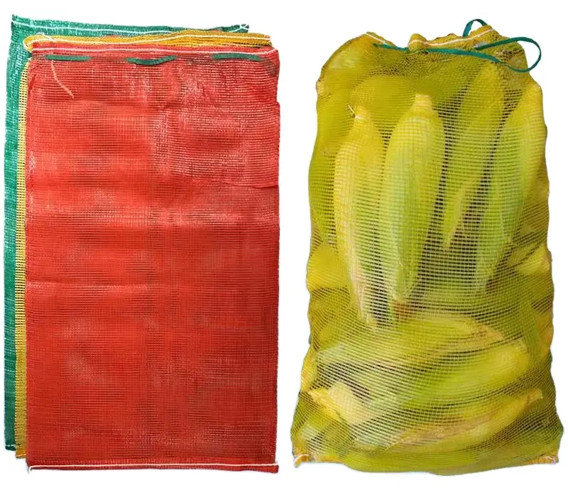En popüler 2023 ambalaj meyve plastik kırmızı PP tübüler leno net soğan örgü çanta 60 kg patates ambalaj için fabrika ile