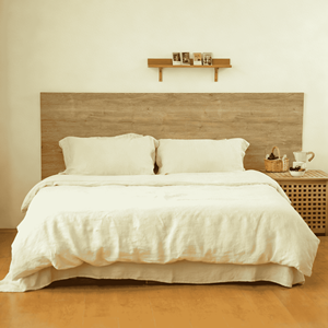 Custom <strong>Size</strong> Queen <strong>King</strong> French Organic Flax Fabric Linen Duvet Cover Pillow Cover Set Rolled Edge Printed Pure Linen <strong>Bedding</strong> - Product Image 2