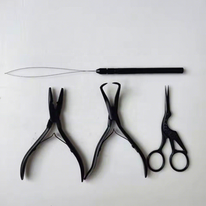 Kit de pinces à extensions capillaires en acier inoxydable TEEJAY – Outils d'ouverture/fermeture de micro-anneaux et d'enfilage de boucles pour usage domestique – Marquage personnalisé - Product Image 2