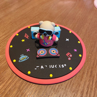Couvercle de tasse en silicone de qualité alimentaire avec logo personnalisé Design de dessin animé mignon anti-poussière café universel verres promotionnels