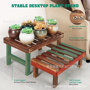 Wooden Flower Stand 3 Tier Multi Layer Storage <b>Rack</b> For Indoor Outdoor Plants Greenery Succulent Display <b>Shelf</b> - Product Image 4