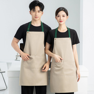 Delantal de vendedor de productos frescos verdes con logotipo personalizado para supermercado, <span class=keywords><strong>tienda</strong></span> de conveniencia, compras, <span class=keywords><strong>tienda</strong></span> de comestibles, personal de Hipermercado - Product Image 4