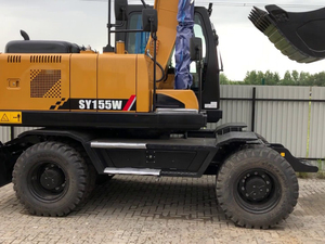 Excavatrice sur pneus SY155W de 15 tonnes, godet de 0,65 m³, moteur de 120 kW, pelle lourde à vendre - Product Image 3