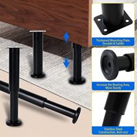 Échantillon gratuit Pieds de meubles en métal réglables pour table à manger, armoires de cuisine, pieds de lit étanches pour chaise, canapé