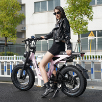 Vélo électrique à suspension intégrale Eu Us Au avec pneus larges, batterie 48V 25Ah, moteur 250W, cadre en alliage d'aluminium de 20 pouces, longue autonomie