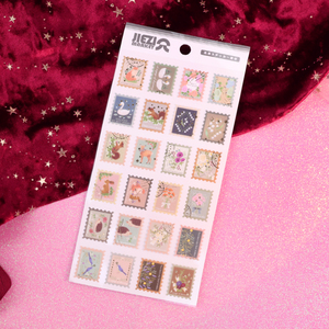 Autocollants de scrapbooking DIY <span class=keywords><strong>personnalisés</strong></span>, style dessin animé, feuille d'or, résistants aux UV, adhésifs, motif de <span class=keywords><strong>timbre</strong></span>-<span class=keywords><strong>poste</strong></span> vintage pour les voyages - Product Image 4