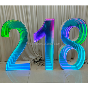 Numéros <span class=keywords><strong>de</strong></span> couleur RVB décoratifs <span class=keywords><strong>de</strong></span> mariage 4 pieds <span class=keywords><strong>de</strong></span> hauteur acrylique clair LED Numéros <span class=keywords><strong>de</strong></span> changement <span class=keywords><strong>de</strong></span> couleur - Product Image 5