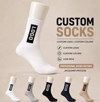 Chaussettes de sport jacquard personnalisées pour l'automne, faible MOQ, respirantes, athlétiques, avec logo ODM, pour la course, la gym, le cyclisme et l'entraînement pour hommes