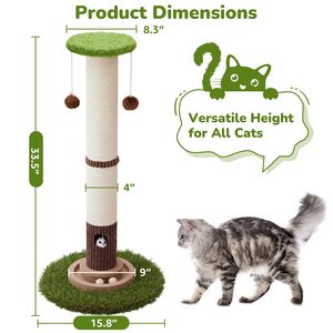 Woochpet Griffoir pour <span class=keywords><strong>chat</strong></span> robuste et plus épais en sisal naturel avec jouet circuit de balles pour <span class=keywords><strong>chat</strong></span> - Product Image 2