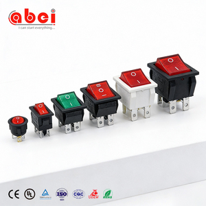 Interrupteur à bascule étanche IP67 KCD1 KCD3 KCD4 KCD5 KCD11 15A/20A 250VAC, 3 positions marche-arrêt-marche avec LED rouge, interrupteur à bascule 4/6 broches - Product Image 1
