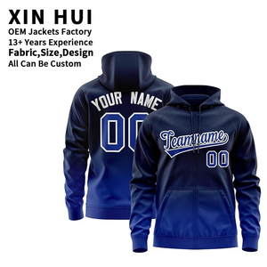 Veste de sport pour homme en velours côtelé avec logo personnalisé, sublimation dégradée, fermeture éclair intégrale, sweat à capuche, service OEM, automne - Product Image 1