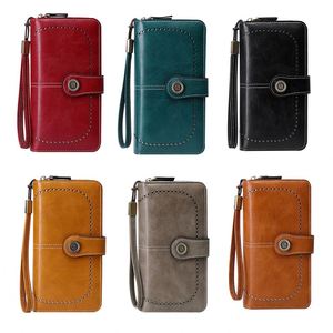 Portefeuille Minimaliste Tendance pour Femme avec Fermeture Éclair, Portefeuille en Cuir RFID pour Femmes, Cartera Femme, Vente en Gros de Marques pour Femmes - Product Image 6