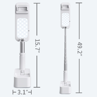 Lampe LED multifonctionnelle, support de téléphone portable, trépied, adapté à la prise de vue vidéo. Il peut ajuster la température de couleur de 2800